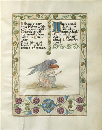 GOUDY, FREDERIC. Extracts from Night Thoughts [by] Edward Young. Illuminated Manuscript.